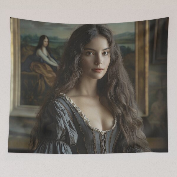 Item preview, Renaissance Elegance: Portrait of a Lady with the Enigmatic Gaze designed and sold by oanaunciuleanu.
