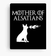 Mother Of Alsatians (White) Canvas Print