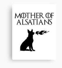 Mother Of Alsatians (Black) Canvas Print