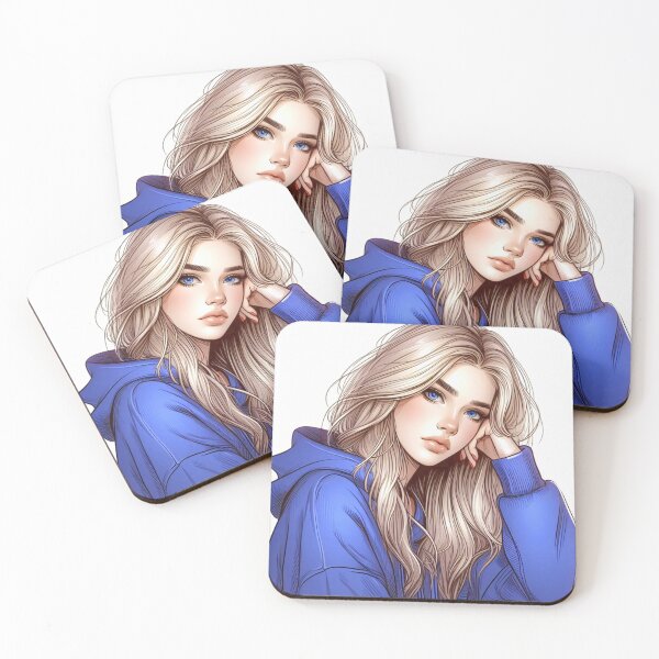 Item preview, Madison Grace Thomas - Blonde Fashion Drawing - Character Art designed and sold by AmberRoseWrites.