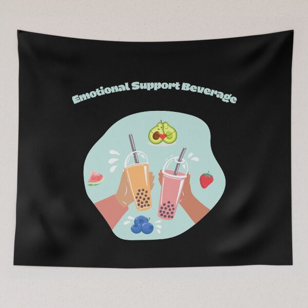 Artikelvorschau, Lustiges T-Shirt mit Aufschrift „Emotional Support Beverage“ entworfen und verkauft von urszulakier.