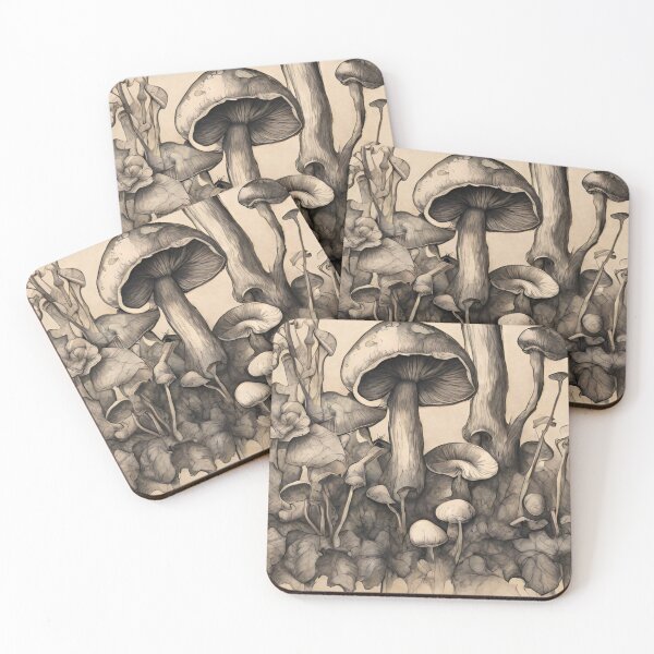 Item preview, Ink Mushroom Garden  designed and sold by coguflores.