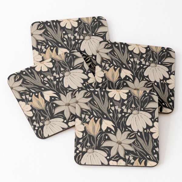 Item preview, Floral garden in black designed and sold by Mysooni.