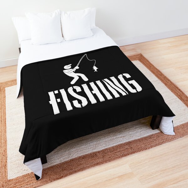Pike Fish Bedding Striped Bass Big Pattern Hunting and Fishing Themed Duvet  Cover for Kids Boys BedRoom Decorations for Teens