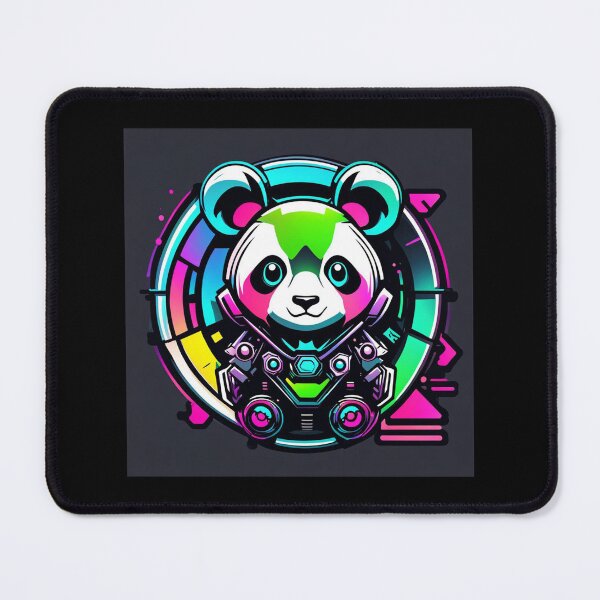 Artikelvorschau, Buntes Cyber-Panda-Design, Kawaii-Bär entworfen und verkauft von Burn-Ego.