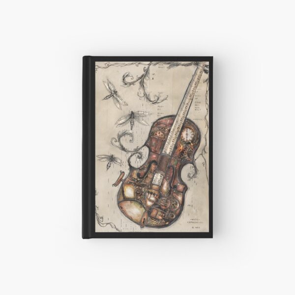 Steampunk voilin Hardcover Journal