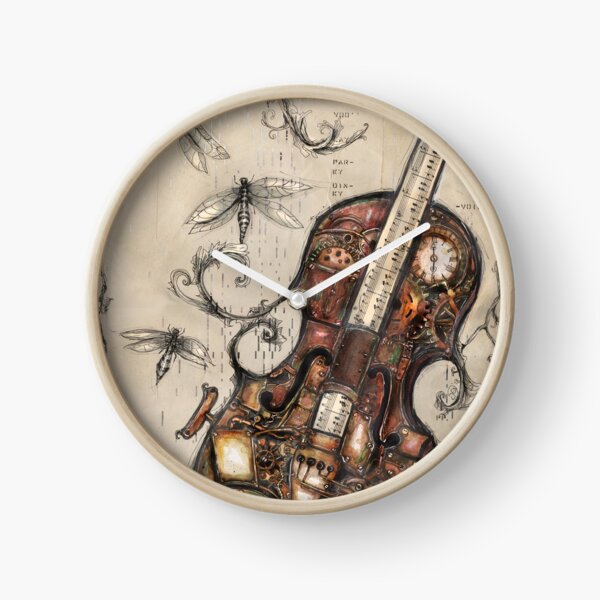 Steampunk voilin Clock