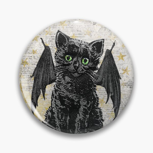 Item preview, Vintage Halloween Bat Cat designed and sold by CalicoCollage.