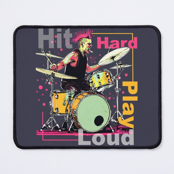 Item preview, Hit Hard, Play Loud designed and sold by Concept-Hub.