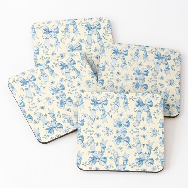 Item preview, Blue Coquette bow pattern designed and sold by AnnDart.