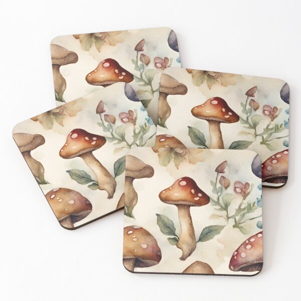 Item preview, Watercolor mushroom and flower 2 designed and sold by coguflores.