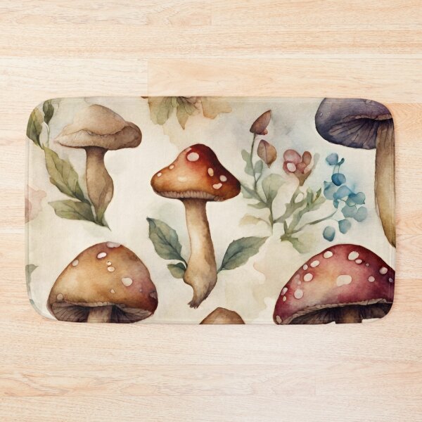 Item preview, Watercolor mushroom and flower 2 designed and sold by coguflores.
