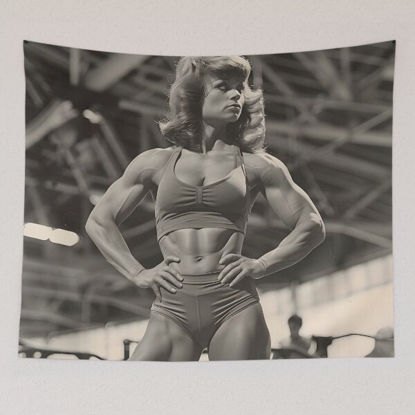 Item preview, Vintage Female Bodybuilder designed and sold by dcrc.