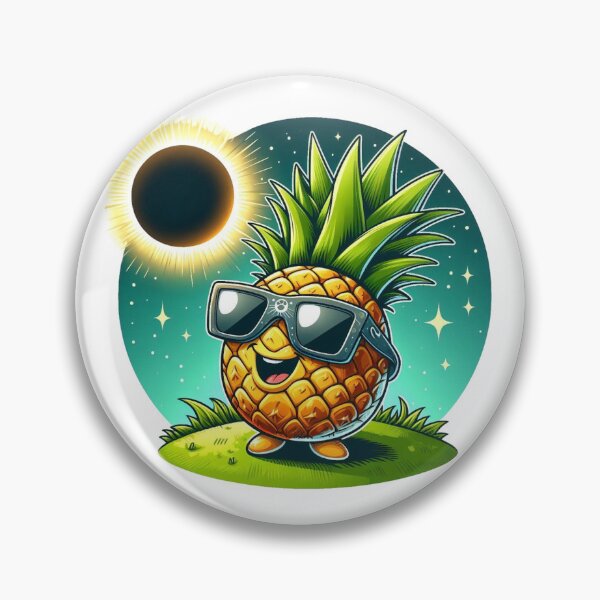Item preview, Little Pineapple Man Watching the Eclipse designed and sold by GabriellaMakesThings.