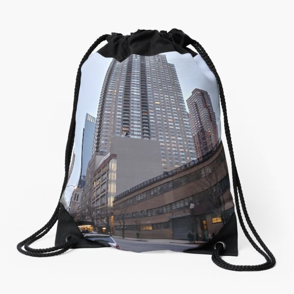 New York, Manhattan, New York City, Skyscraper, Tower block, High-rise building Drawstring Bag