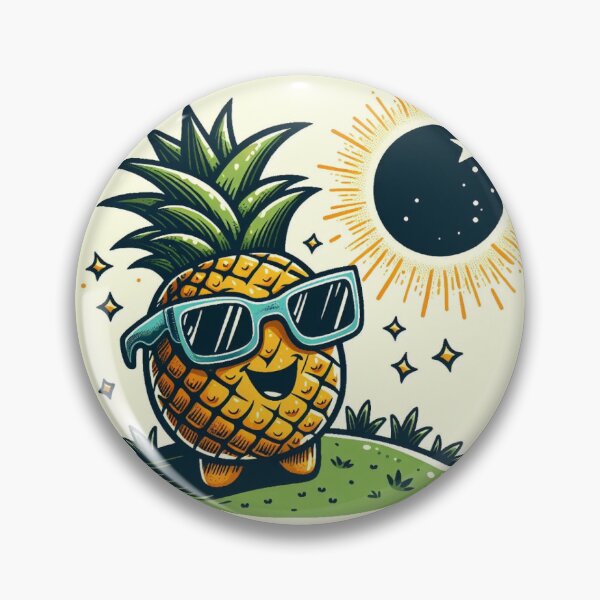 Item preview, Little Pineapple Man Watching the Eclipse designed and sold by GabriellaMakesThings.