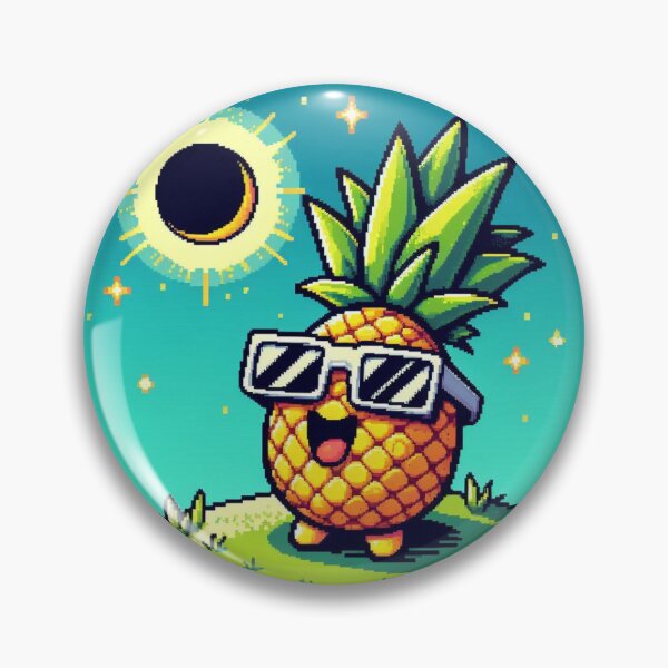 Item preview, Little Pineapple Man Watching the Eclipse designed and sold by GabriellaMakesThings.