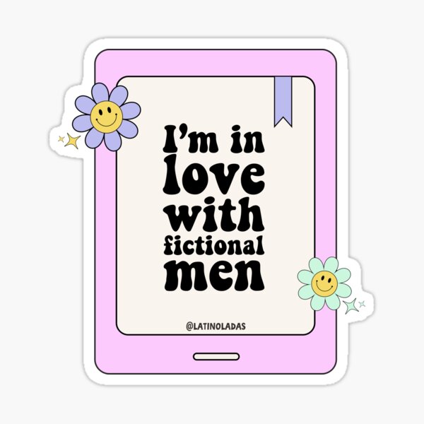 Item preview, I'm in love with fictional men / Aesthetic Kindle Bookish Pastel Colors Gradient Ereader  designed and sold by Latinoladas.