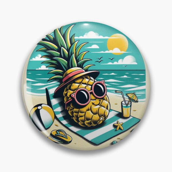 Item preview, Little Pineapple Man Watching the Eclipse designed and sold by GabriellaMakesThings.