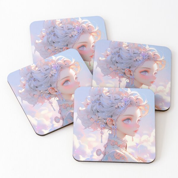Aperçu de l'œuvre Fille Anime Cloudscape Pastel Baroque créée et vendue par bubblegoth.