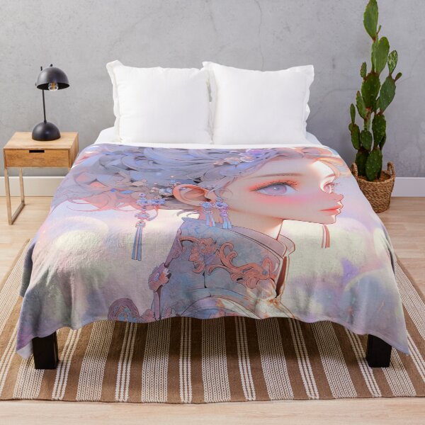 Aperçu de l'œuvre Fille Anime Cloudscape Pastel Baroque créée et vendue par bubblegoth.
