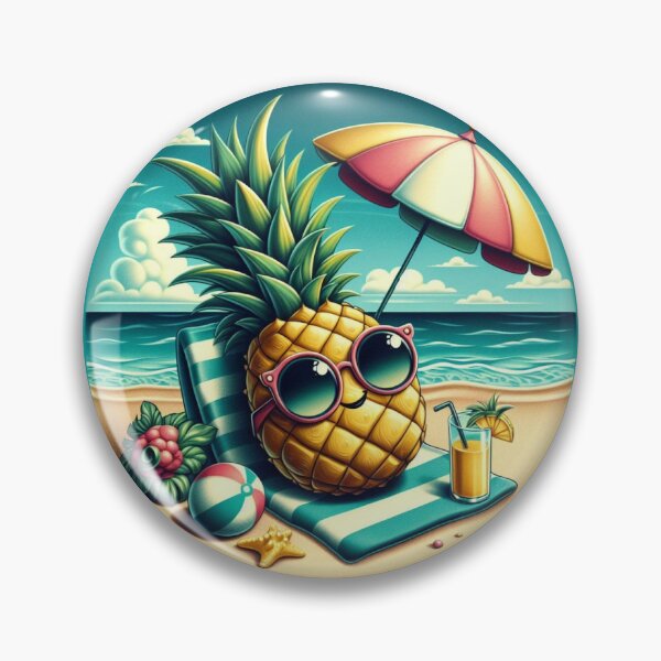 Item preview, Little Pineapple Man Watching the Eclipse designed and sold by GabriellaMakesThings.