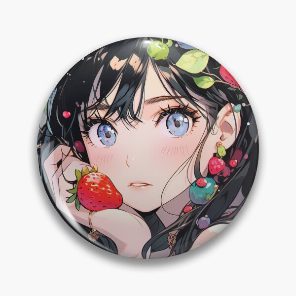 Item preview, Blueberry Harvest Anime Girl designed and sold by bubblegoth.