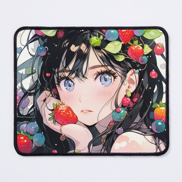 Item preview, Blueberry Harvest Anime Girl designed and sold by bubblegoth.