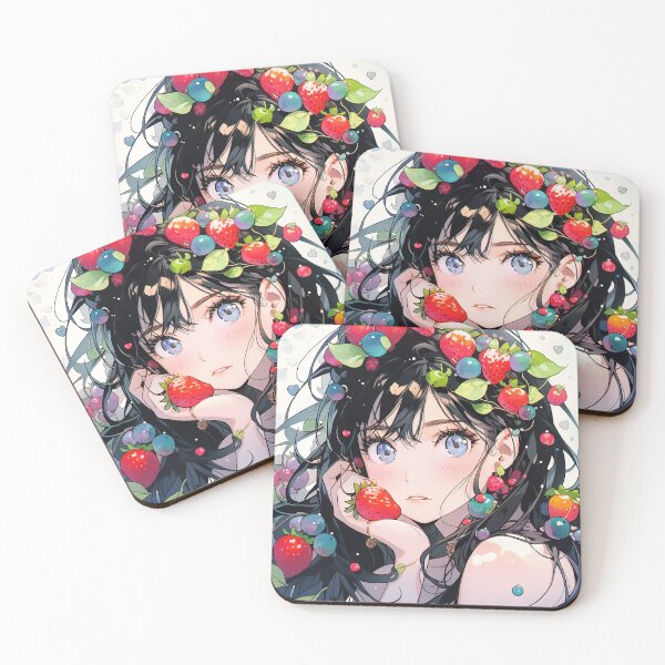Item preview, Blueberry Harvest Anime Girl designed and sold by bubblegoth.