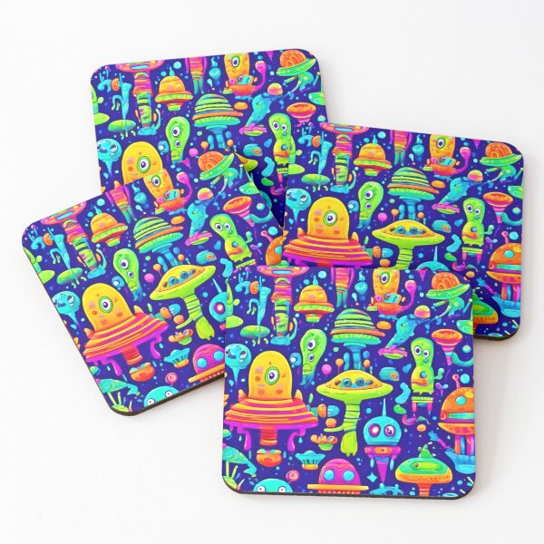 Item preview, Colorful Alien Badaist Art designed and sold by Health And Fitness Posts e-Store.