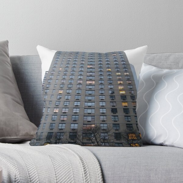 New York, Manhattan, New York City, Tower block, High-rise building Throw Pillow