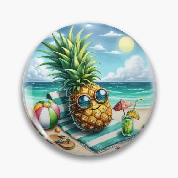 Item preview, Little Pineapple Man Watching the Eclipse designed and sold by GabriellaMakesThings.