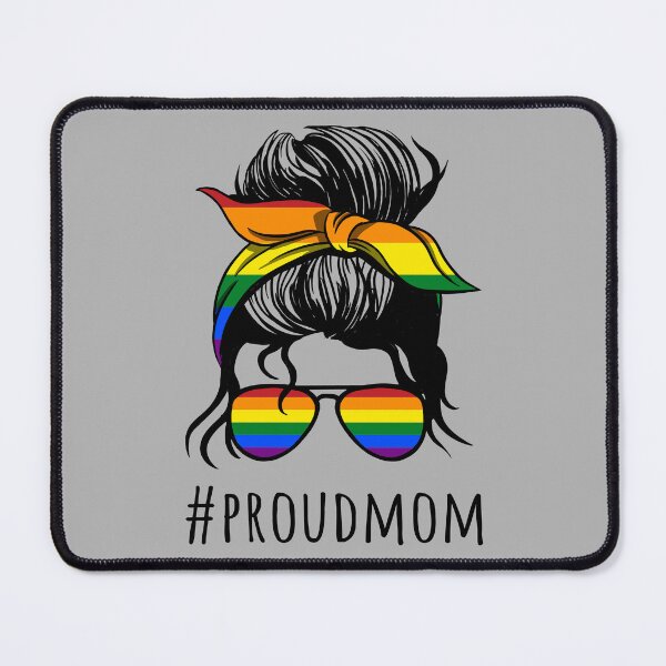 Item preview, Proud Mom II - Messy Bun Rainbow Gay Pride designed and sold by Lemon Pepper.