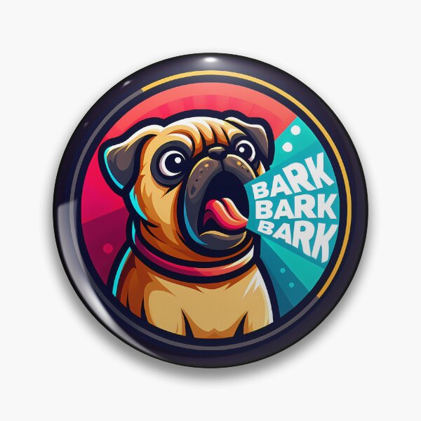 Artikelvorschau, Mops-Hund – Rinde – hochauflösende Illustration entworfen und verkauft von hello-ib.