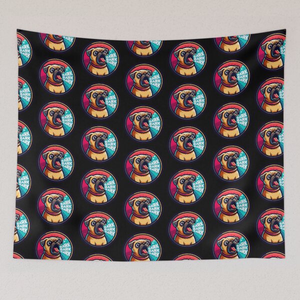 Item preview, Pug Dog - Bark - High Resolution Illustration designed and sold by hello-ib.