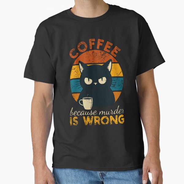 Item preview, coffee because murder is wrong, vintage designed and sold by KaiLabsArt.