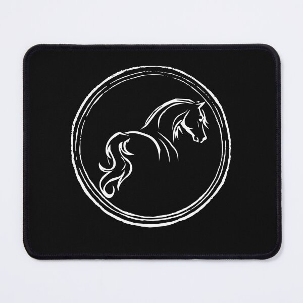 Item preview, Simple White line Horse designed and sold by TemboDreams.