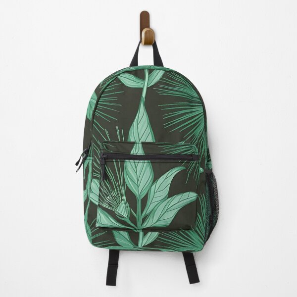 Item preview, Nature fan palm branches silhouettes seamless pattern. designed and sold by Haji Kamora.