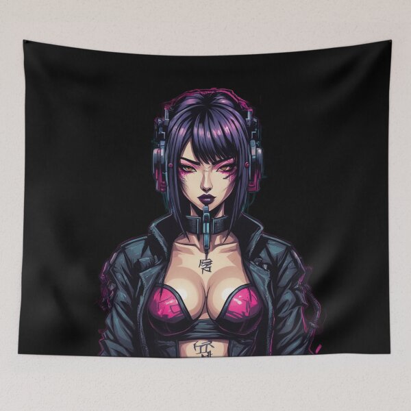 Aperçu de l'œuvre Cyberpunk Hot Girl, personnage sexy créée et vendue par Burn-Ego.