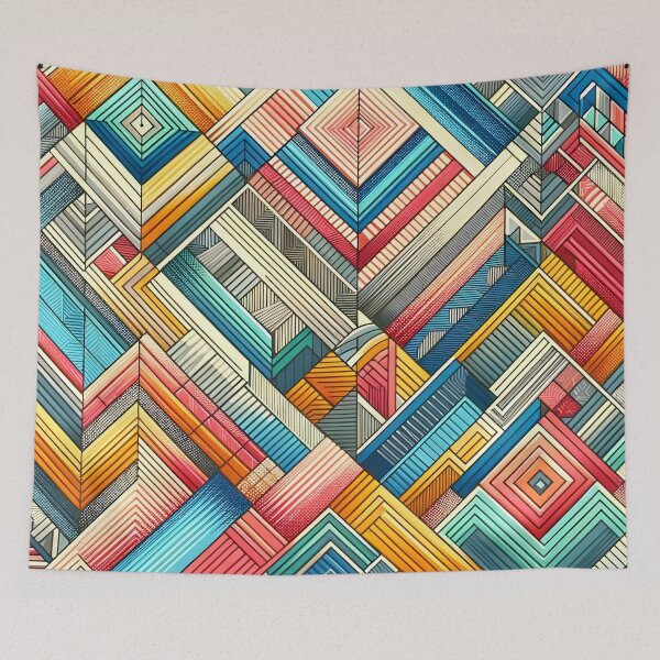 Item preview, Colorful Geometric Abstract Art , Modern Geometric Shapes Tee designed and sold by PillowTalkyZone.