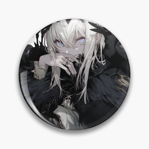 Item preview, Enigmatic Gothic Raven Anime Girl designed and sold by bubblegoth.