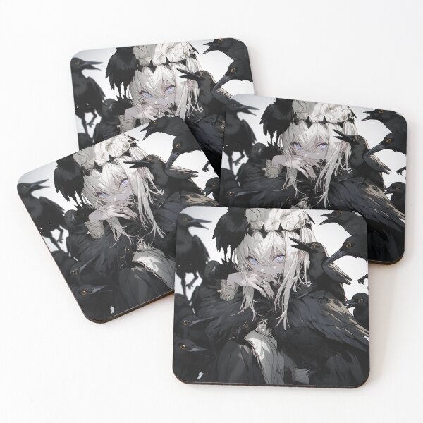 Item preview, Enigmatic Gothic Raven Anime Girl designed and sold by bubblegoth.