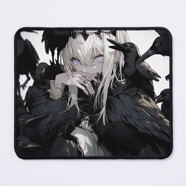 Item preview, Enigmatic Gothic Raven Anime Girl designed and sold by bubblegoth.