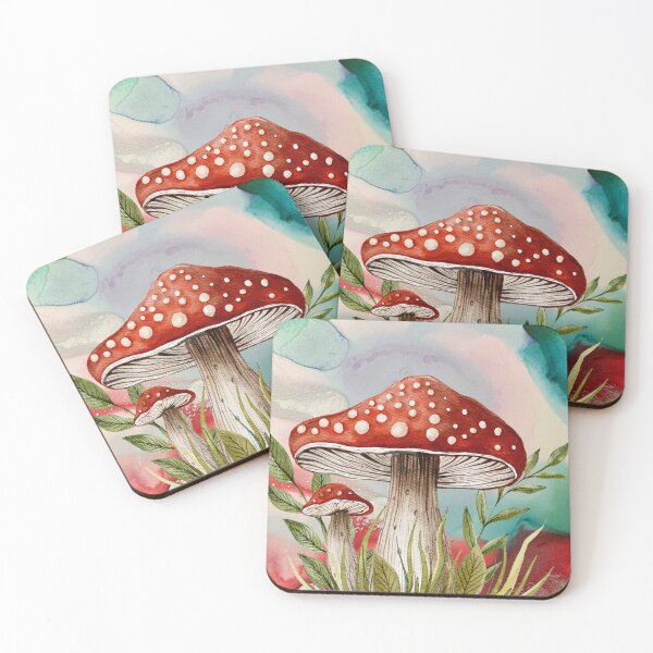 Item preview, Mushroom Graphic Alcohol Ink Art designed and sold by Aeressdesigns.