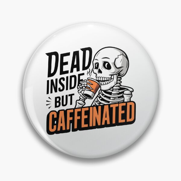 Artikelvorschau, Innerlich tot, aber koffeinhaltig! Lustiges Skelett, das Kaffee trinkt entworfen und verkauft von PMCreative.