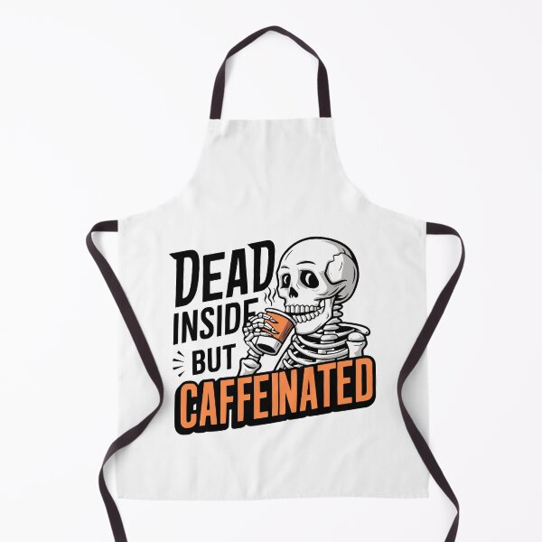Item preview, Dead Inside But Caffeinated! Funny Skeleton Drinking Coffee designed and sold by PMCreative.
