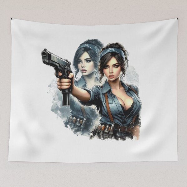 Item preview, “Fatal Beauty: an armed and dangerous woman” designed and sold by CHRIST5000.