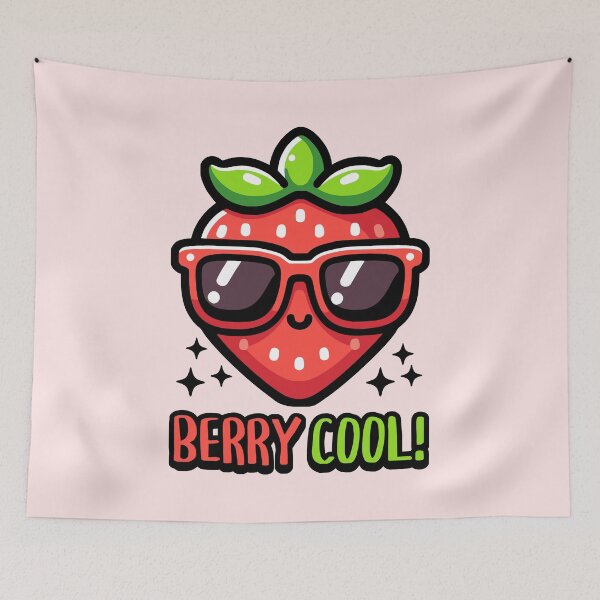 Item preview, Berry Cool! Cute Strawberry Pun designed and sold by PMCreative.