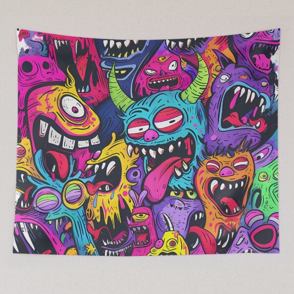 Item preview, A Psychedelic Monster Masterpiece designed and sold by Ipek Morel.