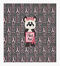 Think Pink Panda Bear Breast Cancer Photographic Print